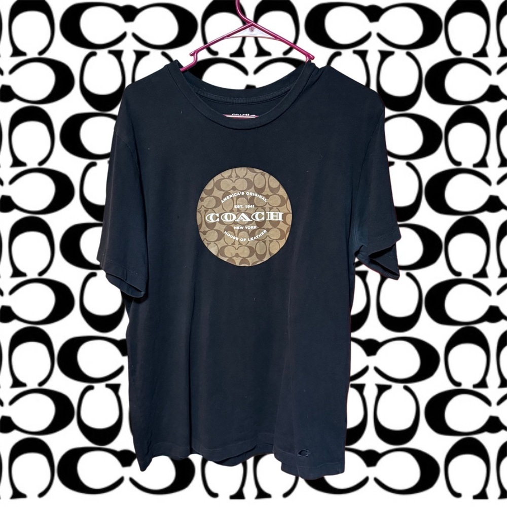 Coach Logo Graphic Tee – Black (Men’s Large)